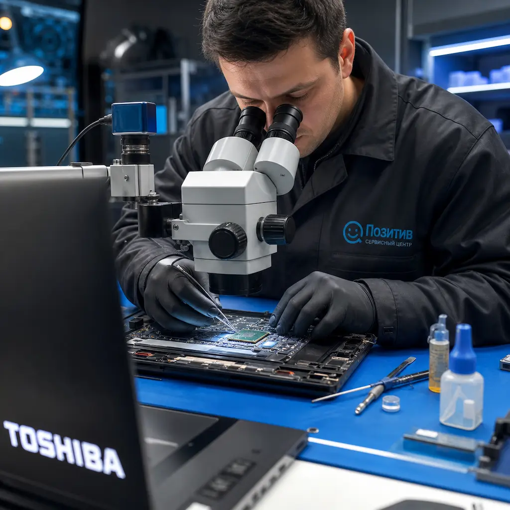 Замена видеокарты ноутбука Toshiba в Архангельске